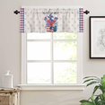 thumbnail image 1 of Kitchen Curtains Valances for Small Windows, Independence Day USA Flag Short Curtain Valance for Living Room, Red Blue White Flowers in A Bottle Rod Pocket Blinds Window Printed Drapes 54x18 Inch, 1 of 6