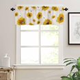 thumbnail image 1 of Kitchen Curtains Valances for Small Windows, Rustic Sunflower Bee Short Curtain Valance for Living Room, Farmhouse Burlap Rod Pocket Blinds Window Printed Drapes 1 Panel 54x18 Inch, 1 of 6