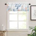 thumbnail image 1 of Kitchen Curtains Valances for Small Windows, Summer Sea Turtle Coral Short Curtain Valance for Living Room, Ocean Life Starfish Shell Blue Orange Rod Pocket Blinds Window Printed Drapes 54x18 Inch, 1 of 6