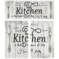 thumbnail image 1 of Kitchen Curtains and Valances 3 Piece Set Rod Pocket Short Rustic Black White Farmhouse Country Bedroom Living Room Treatment Fabric, 1 of 9