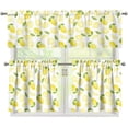 thumbnail image 1 of Kitchen Curtains and Valances Set Lemon Printed, Durable Washable Farmhouse Cafe Window Decorations Rod Pocket Curtains and Valances 3-Piece Set, 1 of 5