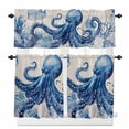 thumbnail image 1 of Kitchen Curtains and Valances Set, Rod Pocket Window Valance 18 Inch Window Curtain Panels for Living Room Bedroom Laundry, 27.5x36in, 3 Pieces, 1 of 7