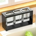 thumbnail image 1 of Kitchen Cutlery Drainage Rack with Removable Drip Tray, Multi Cup Utensil Organizer for Knives Forks Spoons, Countertop Storage Holder for Kitchen Bathroom Makeup Desk Use, 1 of 6