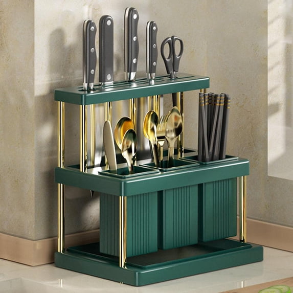 Kitchen Cutlery Holder Spoon Fork Chopstick Storage Rack Utensils Org Heart G2C9