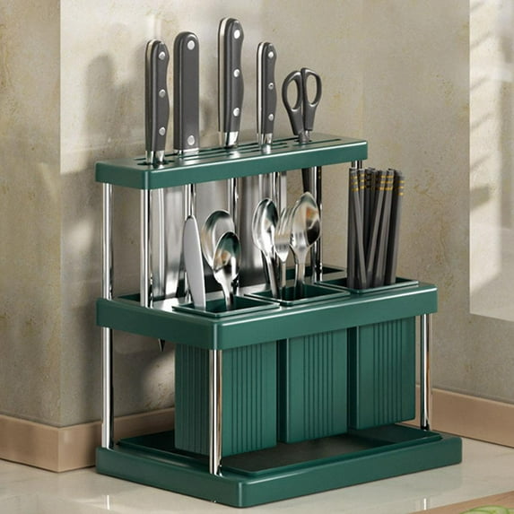 Kitchen Cutlery Holder Spoon Fork Chopstick Storage Utensils Rack Organizer я σ/ O8M0