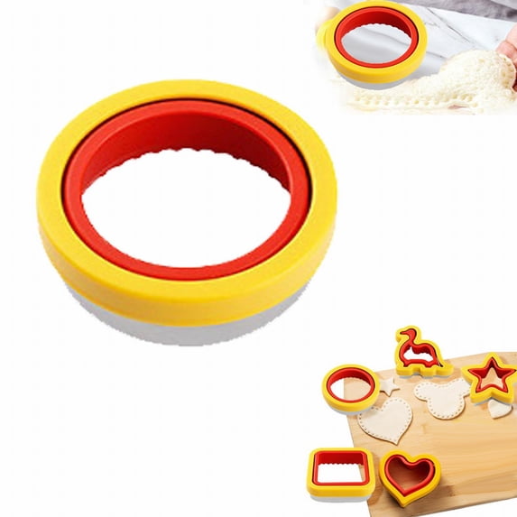 Kitchen Cutter,Children's Sandwich 5 Kinds Of Stainless PE Hand Cookies Cutting And Embodying Small Tools