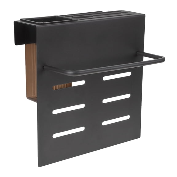 FONDOTIN Wall Mounted Cutter Stand Dark Grey Metal Kitchen Cutter Holder with Easy Installation