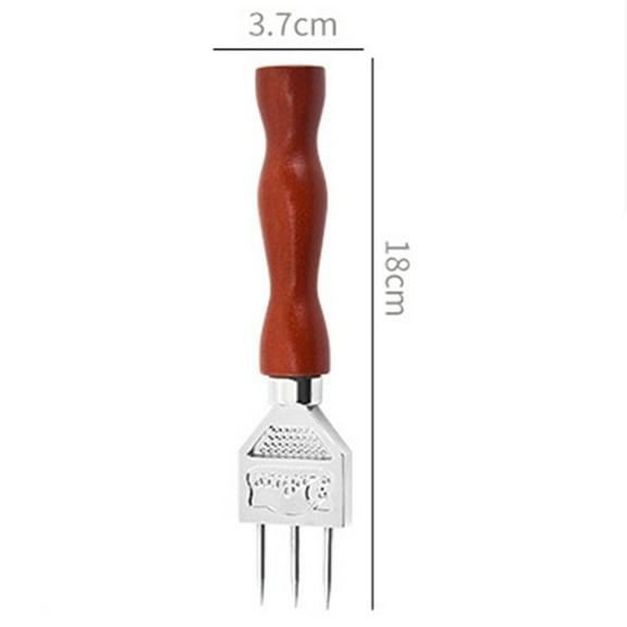 Kitchen Cutter,Ice Pick Set Of 1 Three Pronged Ice Pick Stainless Ice Pick With Wood Handle Carving Bartender Tool (7.2inch 1pcs)