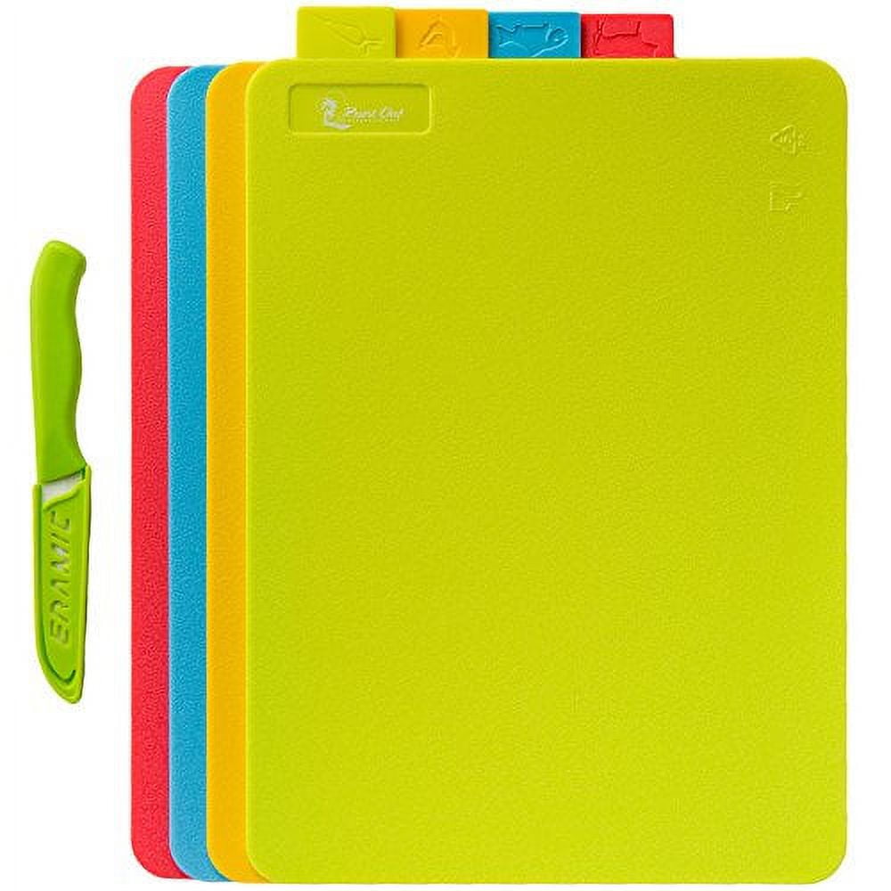  Charmline Smart Cutting Board and Knife Set, Self Cleaning 3  Color Coded Chopping Boards, 4 Knives, Scissors and Knife Sharpeners,  Drying Holder Organizer for Kitchen, Smart Home Gadgets,Green: Home &  Kitchen