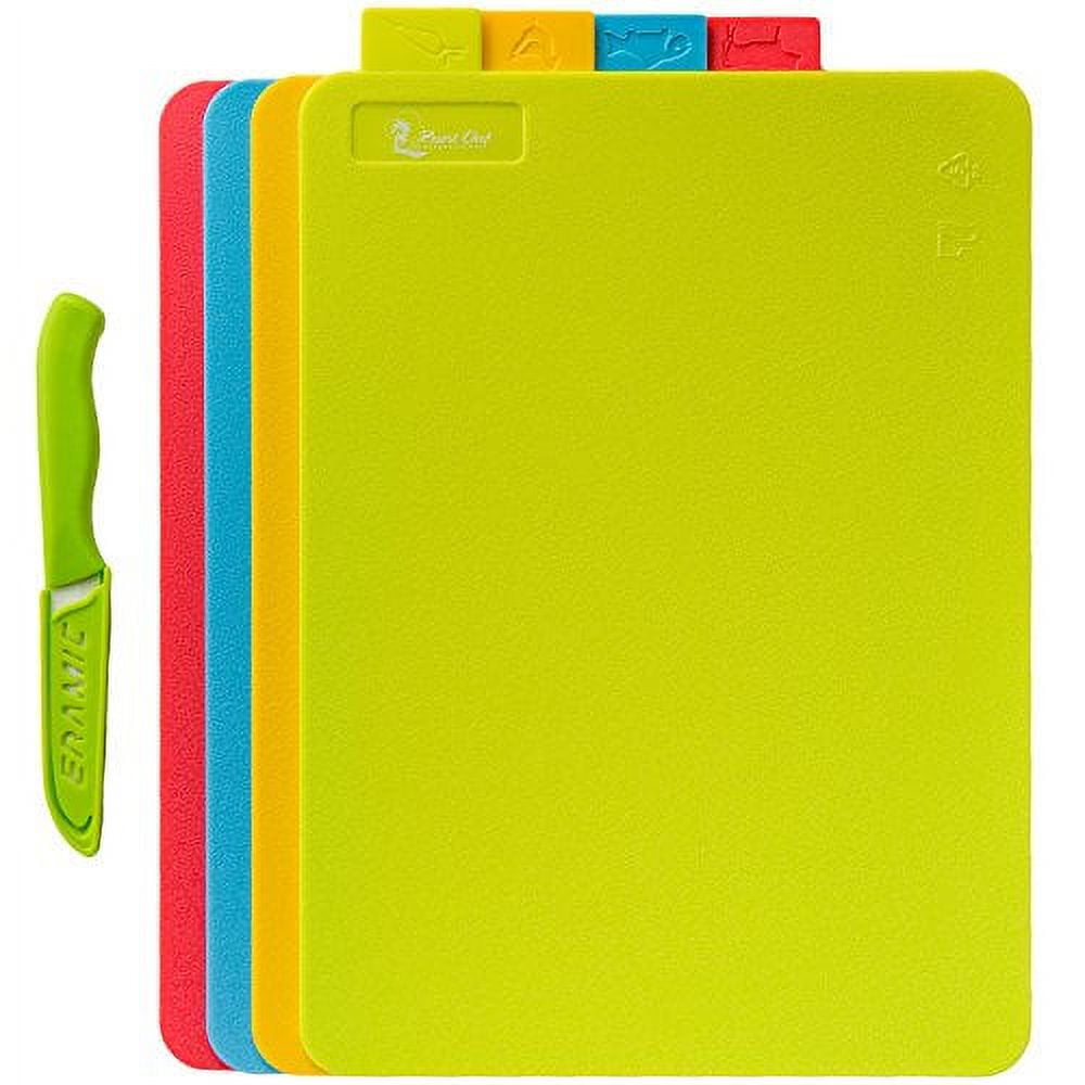 Charmline Smart Cutting Board Set, Chopping Board Self Cleaning Holder with  3pcs Cutting Boards, 4 knives, Scissors and Knife Sharpeners, Drying