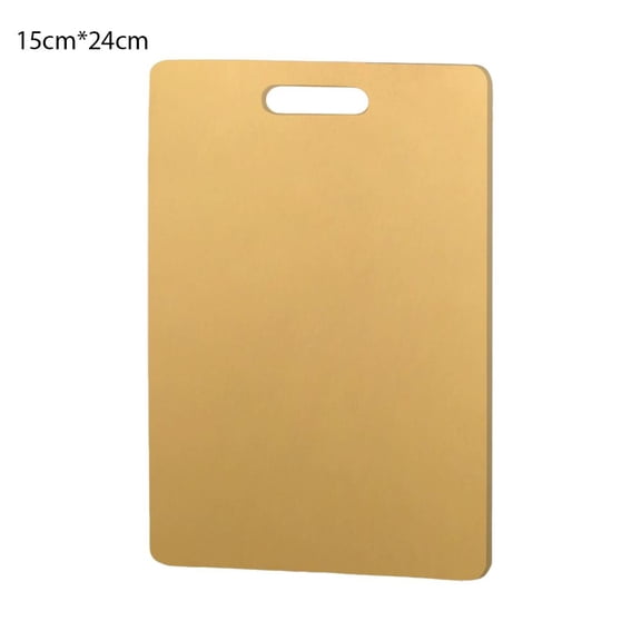 Kitchen Cutting Board, Stainless Steel Gold Chopping Boar, Food Grade Butcher Block Boards with Easy Grip Handle for Cutting Meat, Fruit, Vegetables, Easy to Clean & Store