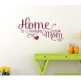 thumbnail image 1 of Kitchen Décor Home Is Where Mom Is Family Wall Decals Stickers Vinyl Letters Art Entry Decor 23x12-Inch Berry, 1 of 3