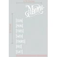 thumbnail image 1 of Kitchen Décor Menu Planner for Whiteboard Chalkboard Wall Decals 5.75x10-Inch Wht, 1 of 4