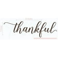 thumbnail image 1 of Kitchen Décor Thankful Cursive Wall Decals Stickers Quote 23x7-Inch Choc Brown, 1 of 6
