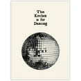 thumbnail image 1 of This Kitchen Is for Dancing Poster Retro Trendy Disco Ball Canvas Wall Art Bar Cart Decor Disco Ball Painting Prints for Restaurant Kitchen Living Room Wall Decor 08x10 inch Unframed, 1 of 14