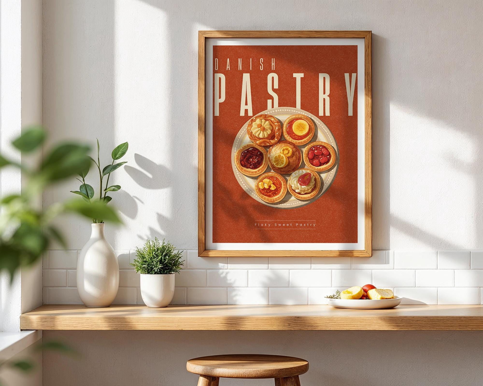 Kitchen Danish Pastry Art Bakery Cafe Kitchen Food Dessert Food Poster ...
