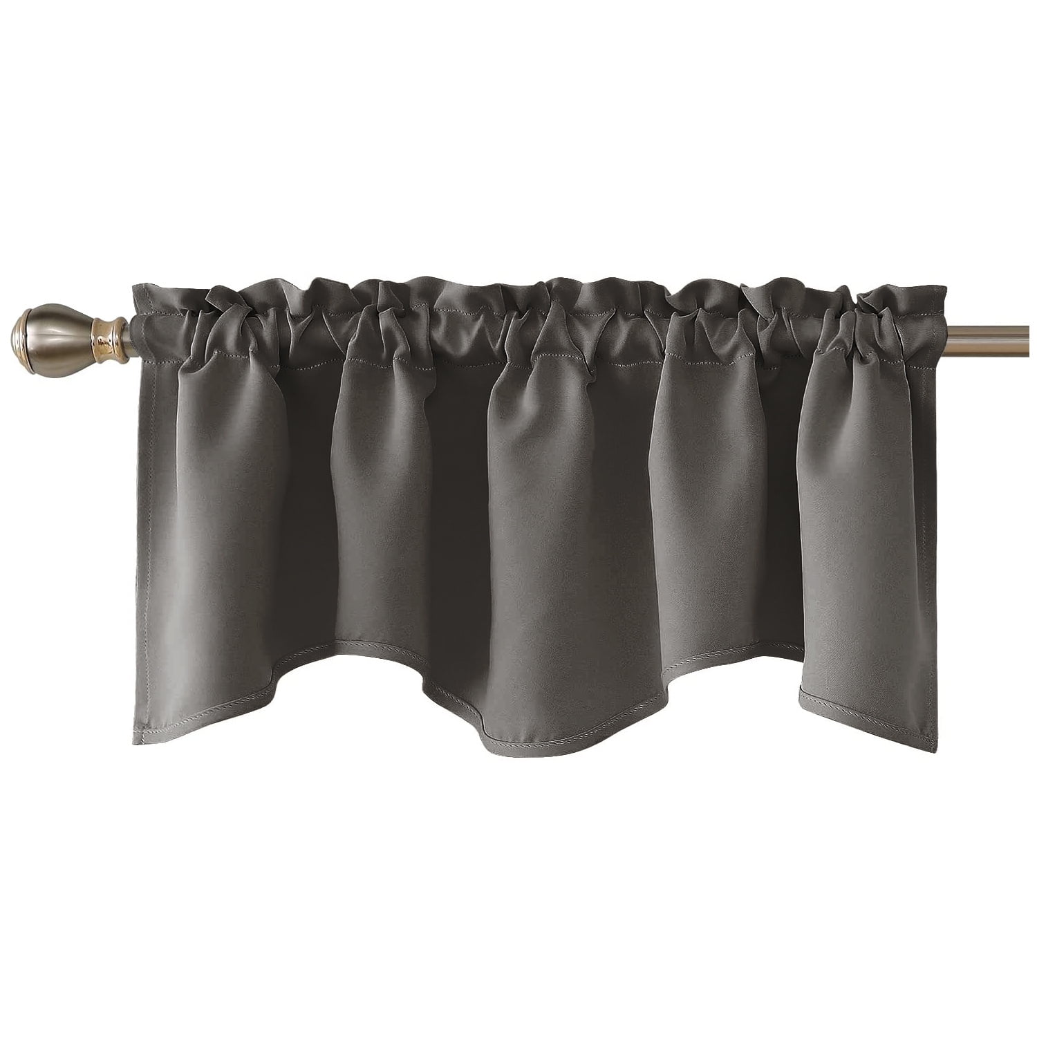 Kitchen Dark Gray Valances and Swags for Windows,Short Cafe Waverly