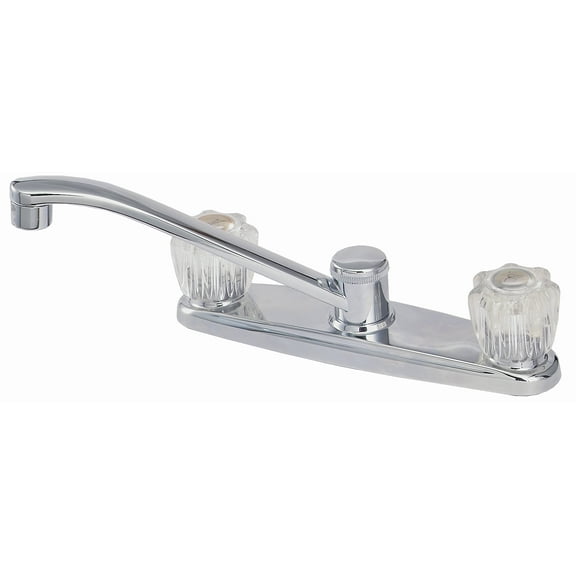 Kitchen Deck Faucet, No-leas Brass Built, Chrome Finish