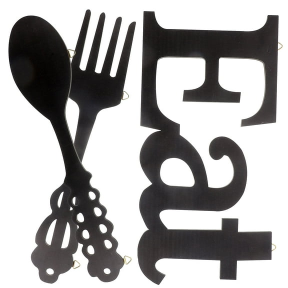 RENACLIPY Farmhouse Kitchen Wall Decor Black Wooden Eat Sign for Home 13.86.90.2in