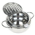 thumbnail image 1 of Deep Fryer Pot,304 Stainless Steel W/ Temperature Control & Lid, Deep Frying Pan, 1 of 17