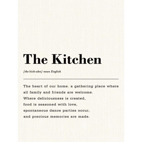 Kitchen Definition Poster kitchen Decoration Painting, Home Wall Decor, Wall Decor for Canteen, Pantry, Gifts for Family, Friend poster