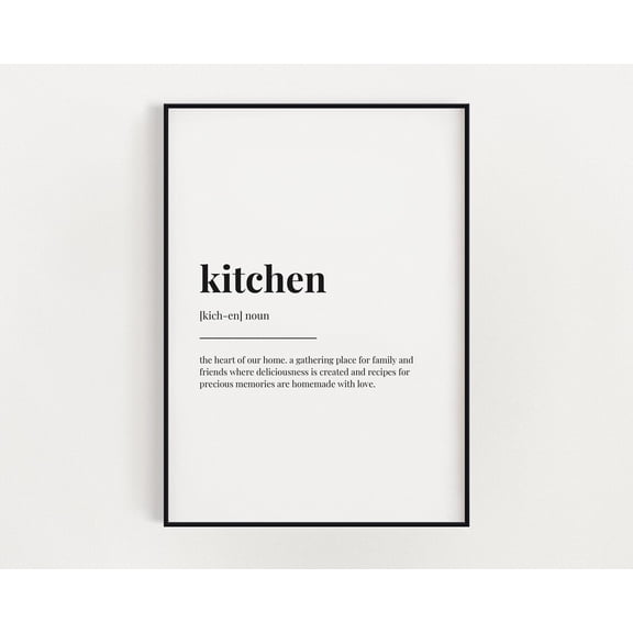 Kitchen Definition Print, Wall Art Print, Kitchen Print, Definition Print, Quote Print Home Decor #3075, Unframed Poster Size 16x24
