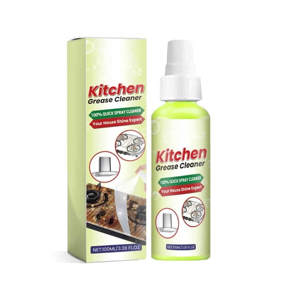 Kitchen Degreaser Spray, 100ml Multi-Functional Grease Cleaner, Stove Cookware Heavy Stain Remover