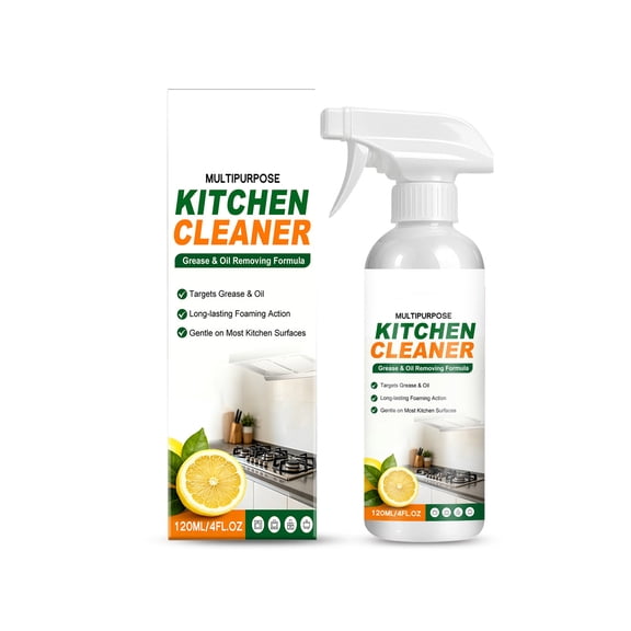 Kitchen Degreaser Spray, Heavy Duty Chimney Oil Cleaner, Range Hood Grease Removal Solution, Stubborn Carbon Stain Dissolving Kitchen Cleaning Agent