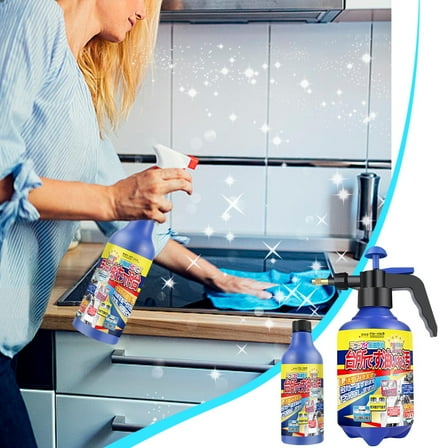 Kitchen Degreaser under 5! CQCYD Kitchen Oil Cleaner Spray, Heavy Duty Degreaser for Stove, Strong Cleaning Solution for Grease and Grime
