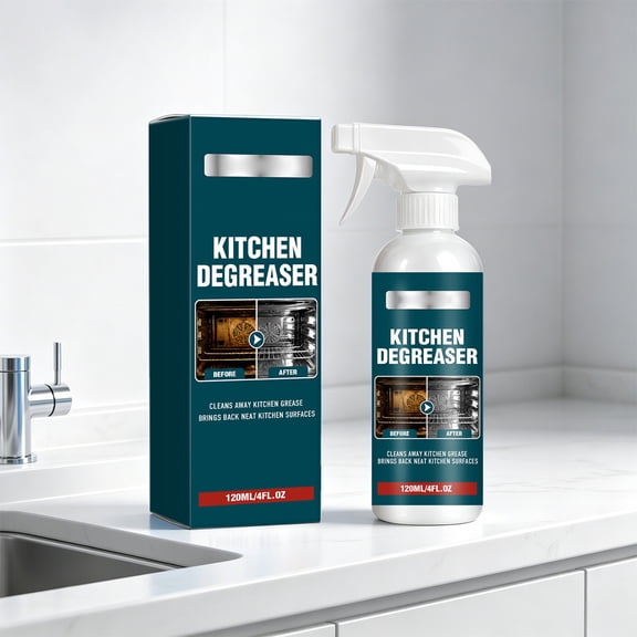 Kitchen Degreasing Cleaner Household Cleaner for Stain Removal, Multi-Surface Cleaning Solution, All Purpose Kitchen Grease Remover, 120ml