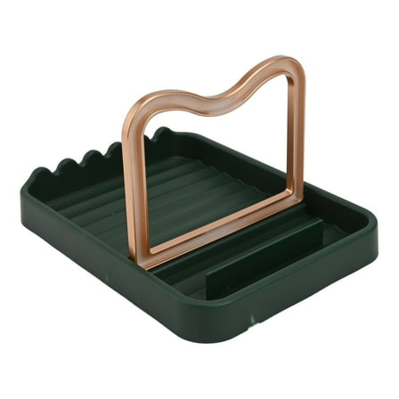 Kitchen Desktop Pot Lid Holder Foldable Multifunctional Pot Cover Rack Spatula Storage Rack Pot Lid Rest Kitchen Organizer
