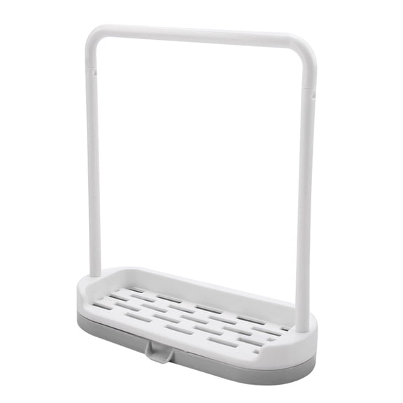 Kitchen Detachable Bar Towel Drying Rack Bathrooms Storage Organizer Rack Blanket Display Rack for Dishcloth Sponge Soap[Gray]