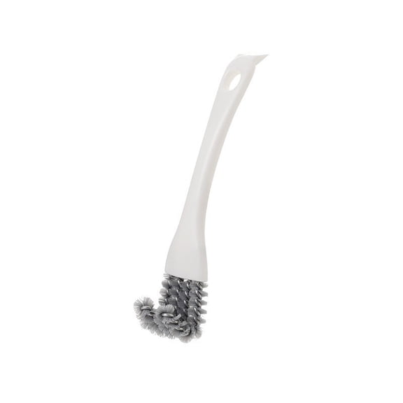 Kitchen Detail Cleaning Brush, Small Stiff-Bristle Brush for Hard-to-Reach Spots on Stoves, Grills or Around Sinks White