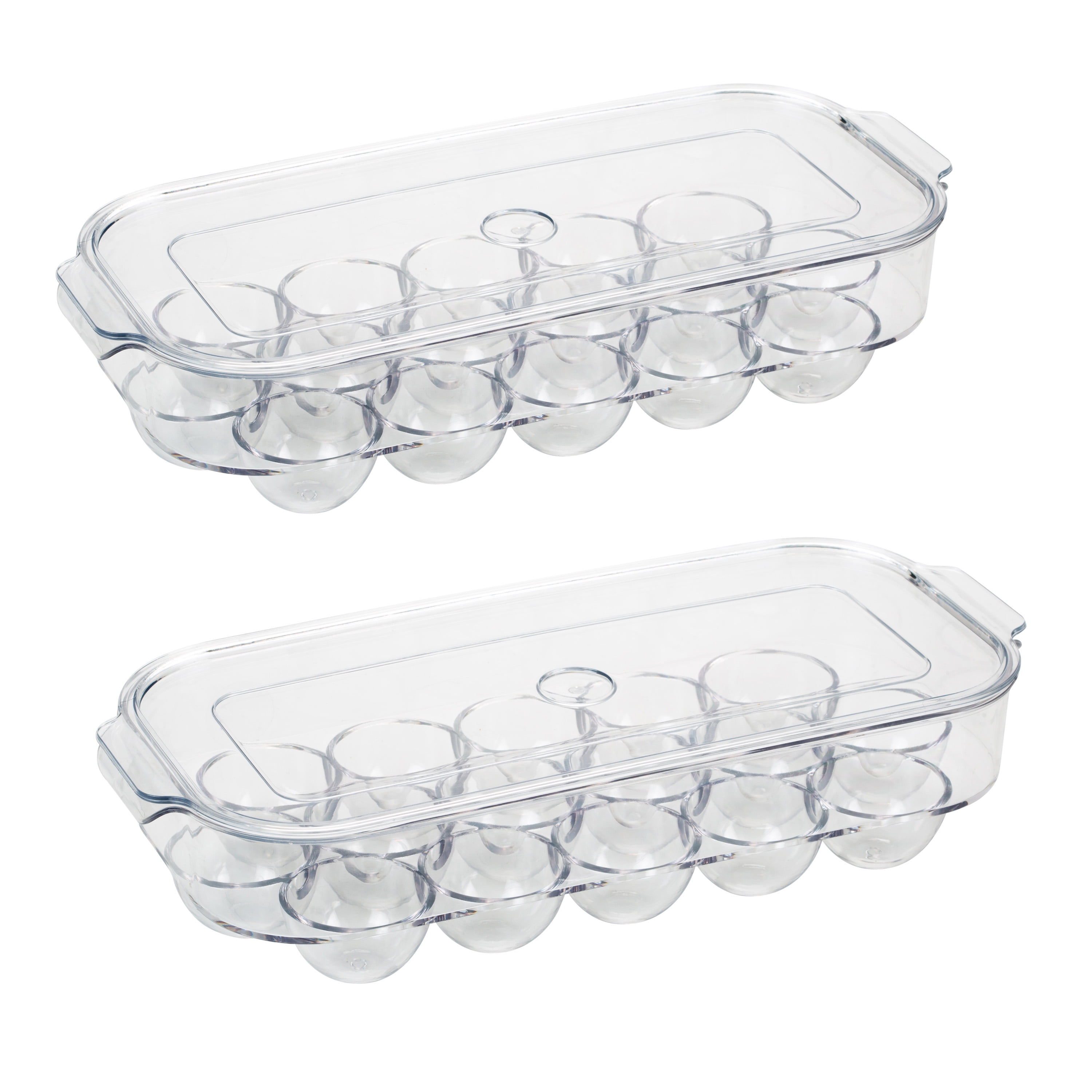 Kitchen Details 2 Pack Plastic 16 Compartment Egg Holder