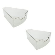 Kitchen Details 2 Pack Triangular Lazy Susan Organizer Bins in Clear