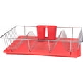 thumbnail image 1 of Kitchen Details 3 Piece Chrome Dishrack with Tray in Red, 19" x 12" x 4", 1 of 3