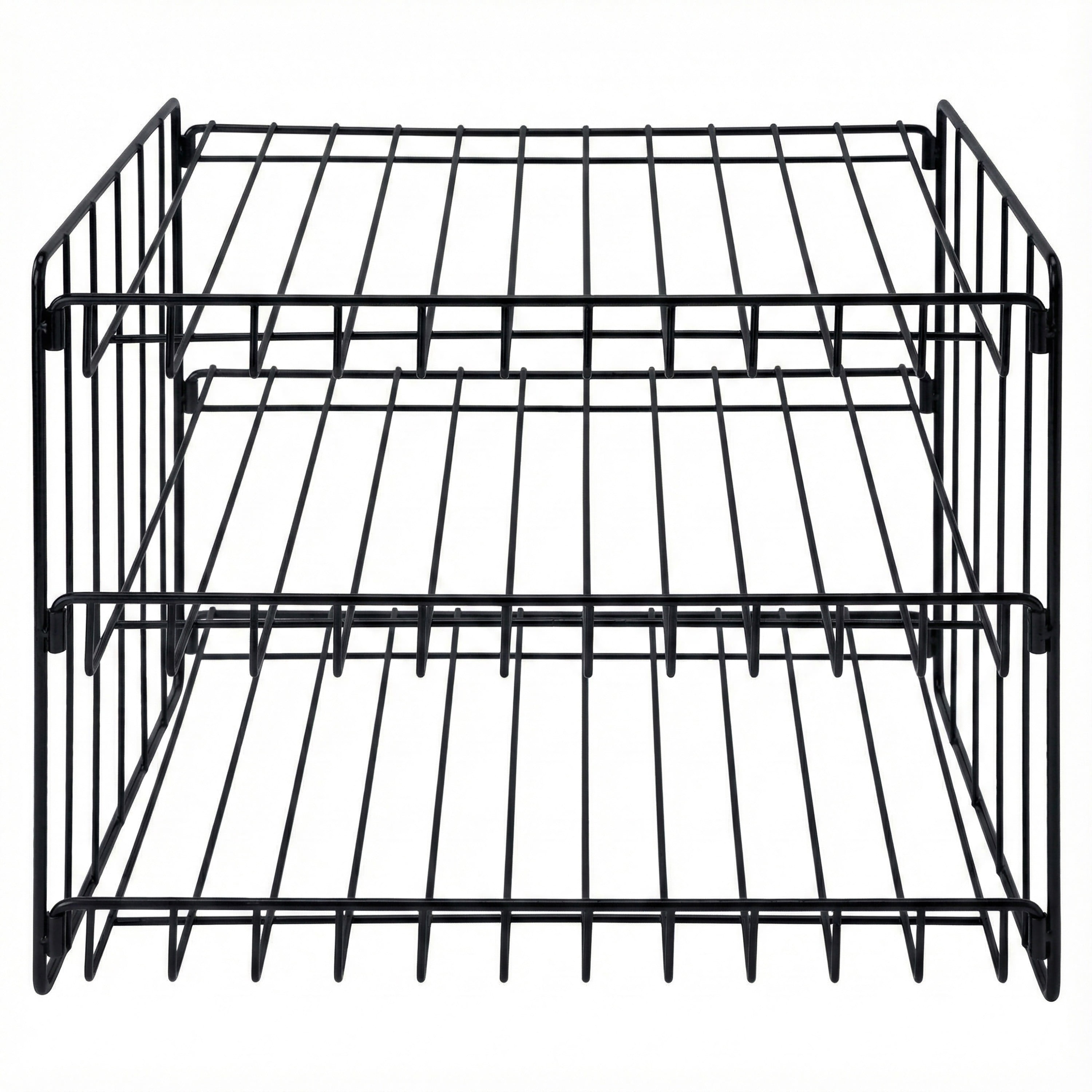 Kitchen Details 3 Tier Can Storage Organizer Rack in Black
