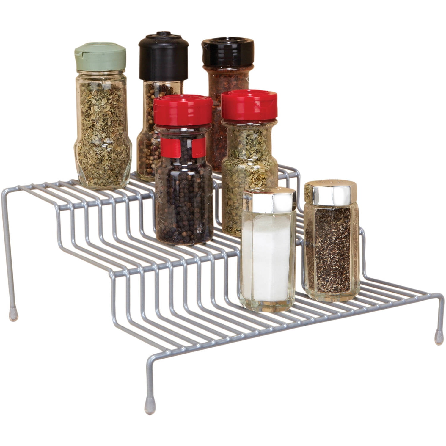 Kitchen Details 3 Tier Spice Rack Shelf Organizer in Grey