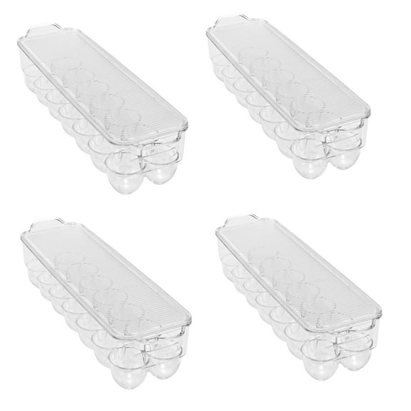 Kitchen Details 4 Pack Plastic 14 Compartment Egg Crate