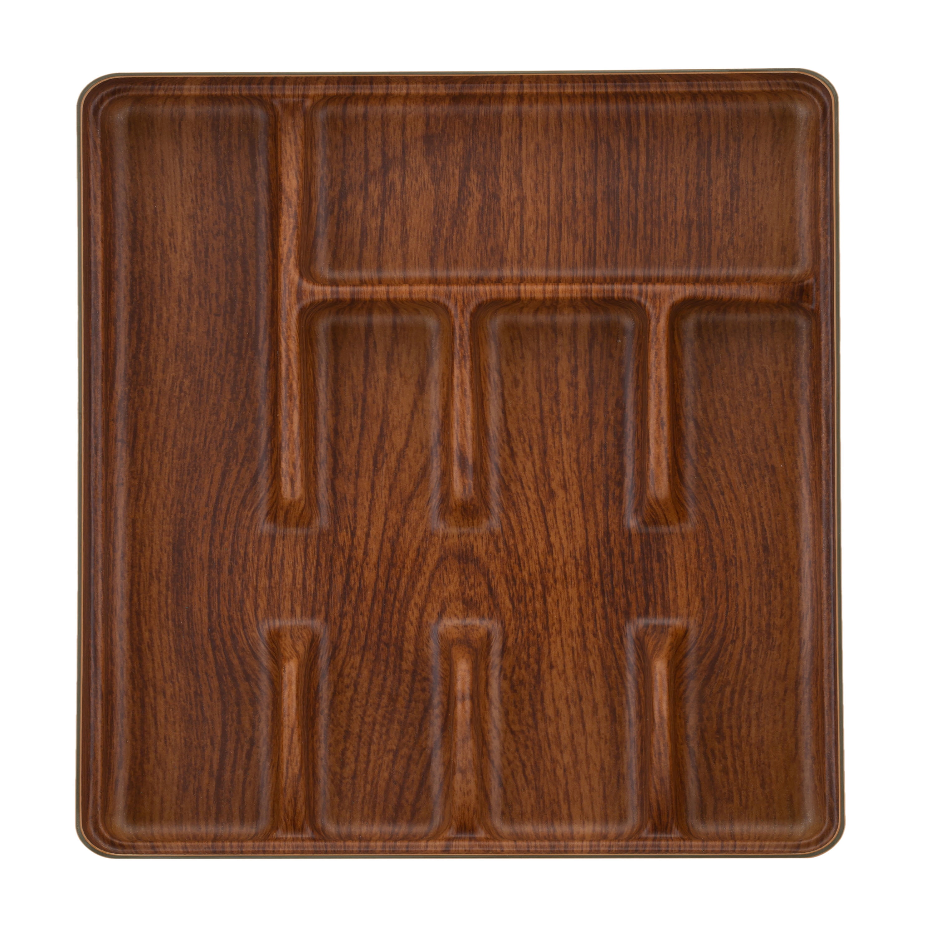 Kitchen Details 5 Compartment Wood Look Cutlery Tray
