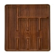 thumbnail interactive-video image 1 of Kitchen Details 5 Compartment Wood Look Cutlery Tray, 1 of 8