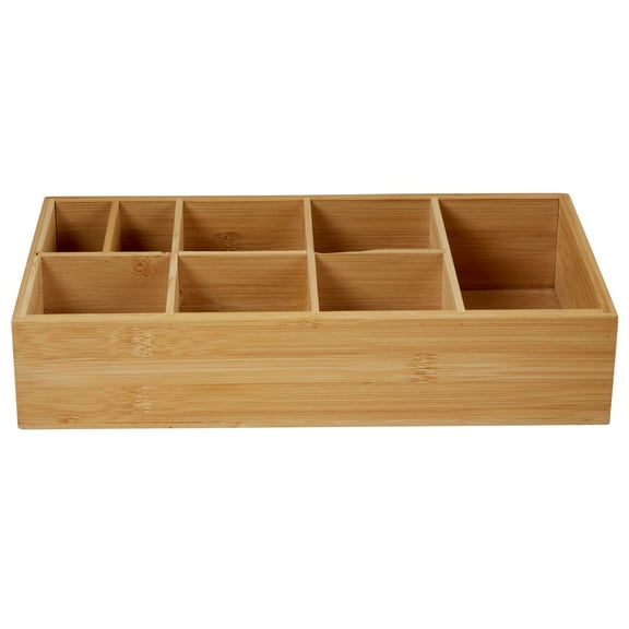 Kitchen Details 8 Compartment Bamboo Organizer