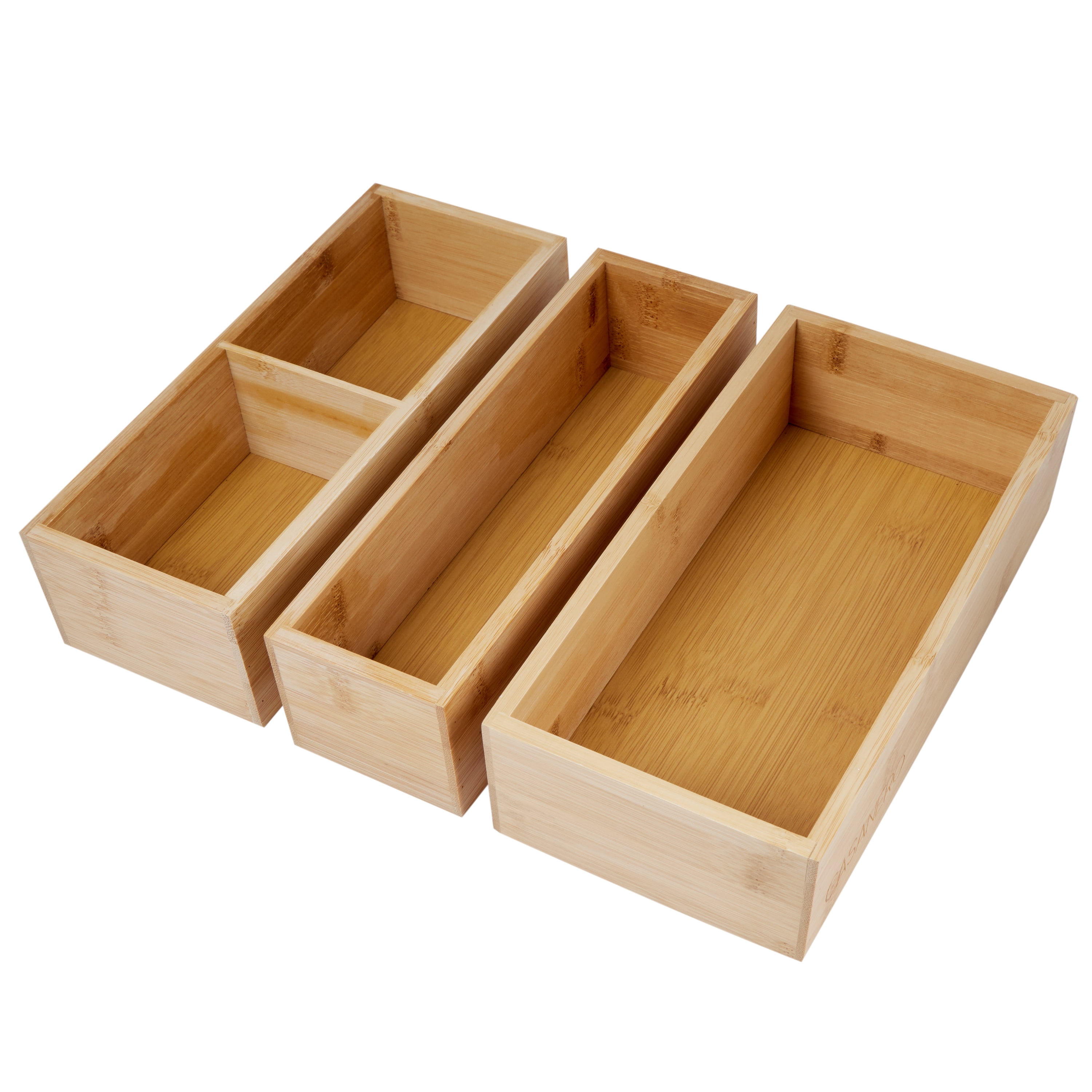 Kitchen Details Bamboo 3 Piece Draw Organizer Set