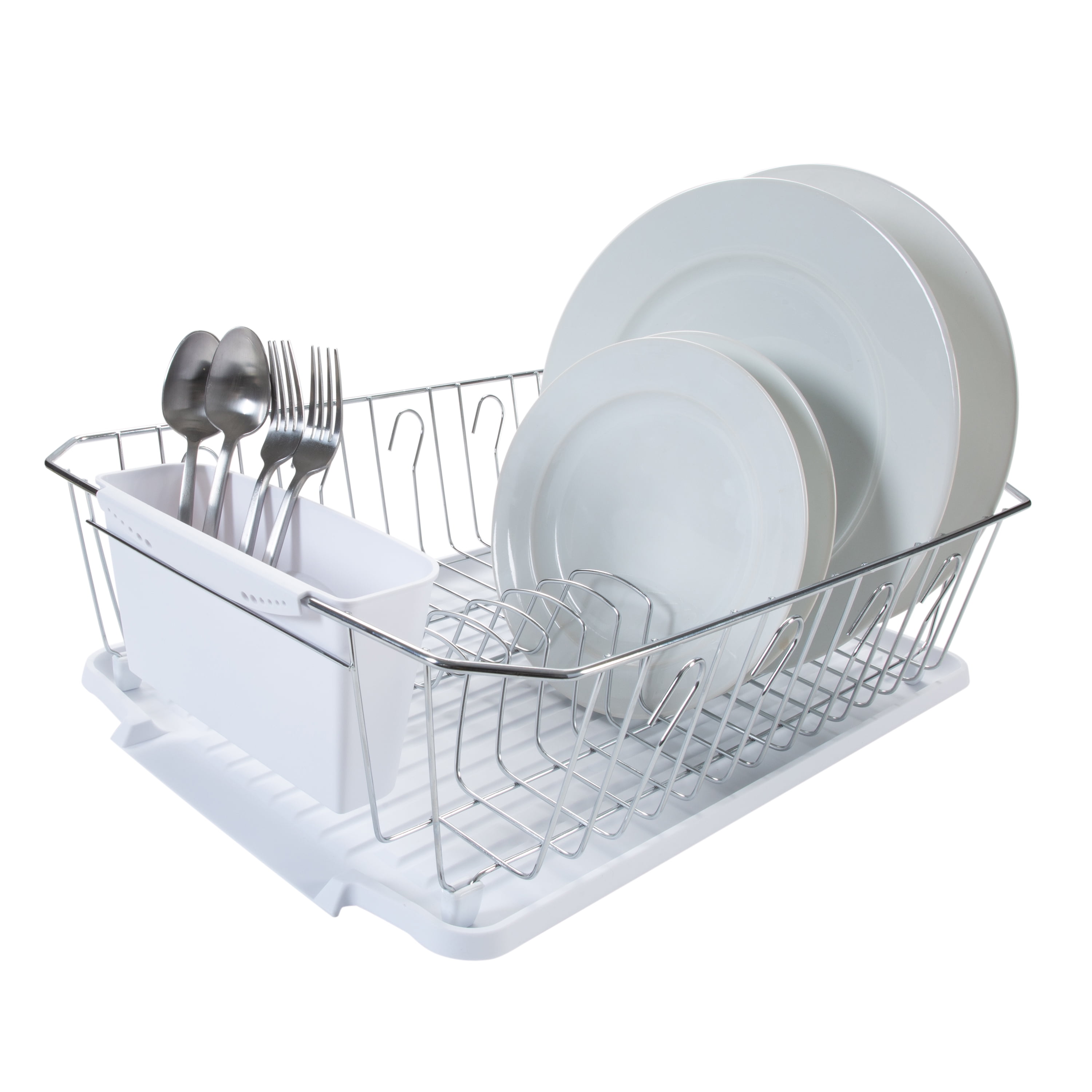 Portable Dish Rack with Drainboard Drainer Drying Kitchen Light