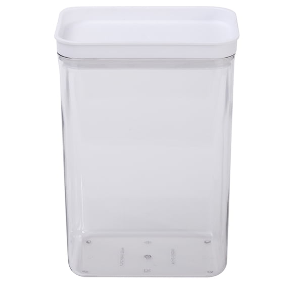 Kitchen Details Clear Airtight Food Storage Container 3L Large Rectangular Plastic Canister | Pantry Organization | Kitchen Storage with Secure Lid