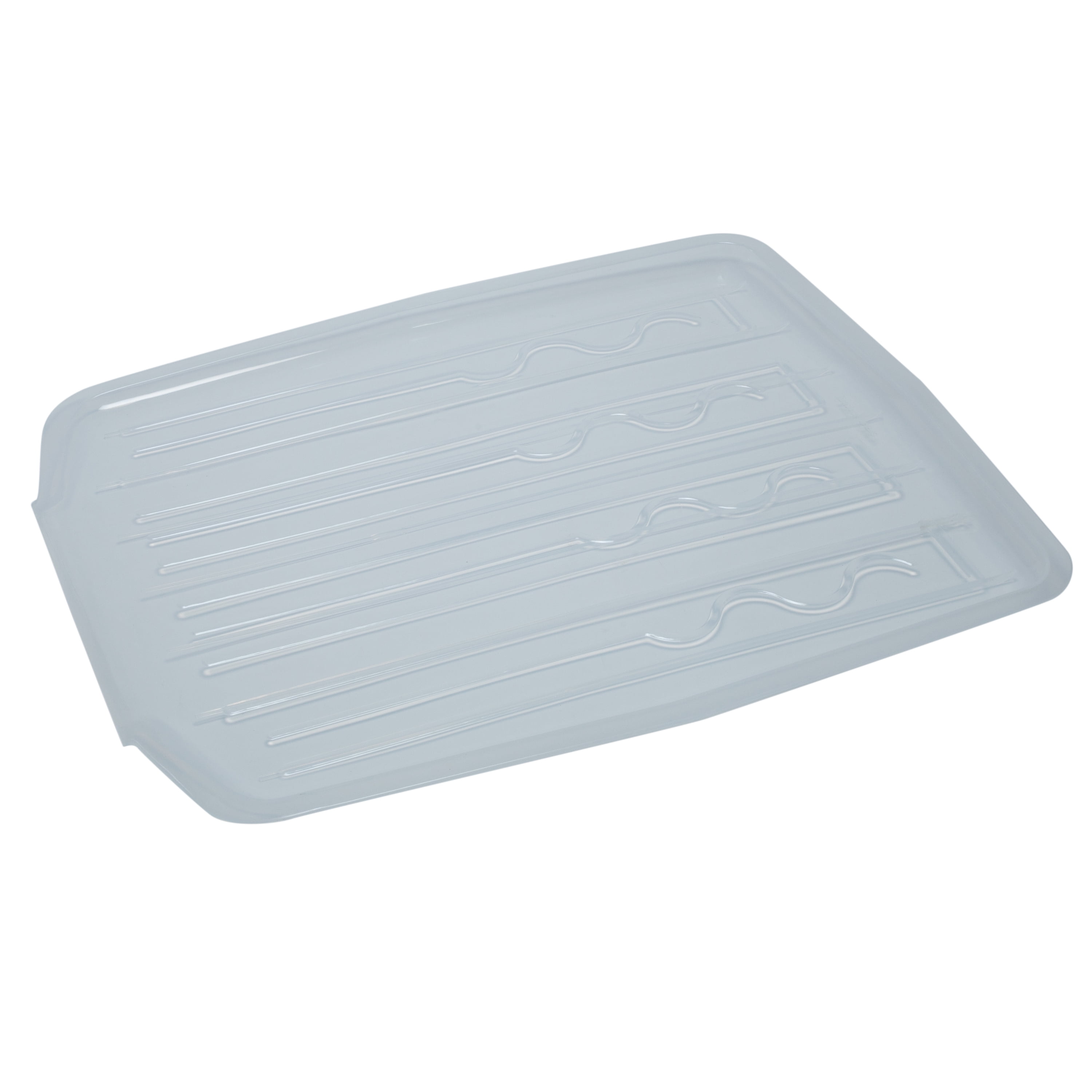 Clear Plastic Countertop Dish Draining Tray
