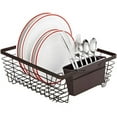 thumbnail image 1 of Kitchen Details Flat Wire 5.5" H x 13.9" L Dish Rack in Bronze, 1 of 3