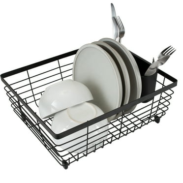 Kitchen Details Flat Wire Dish Rack in Black