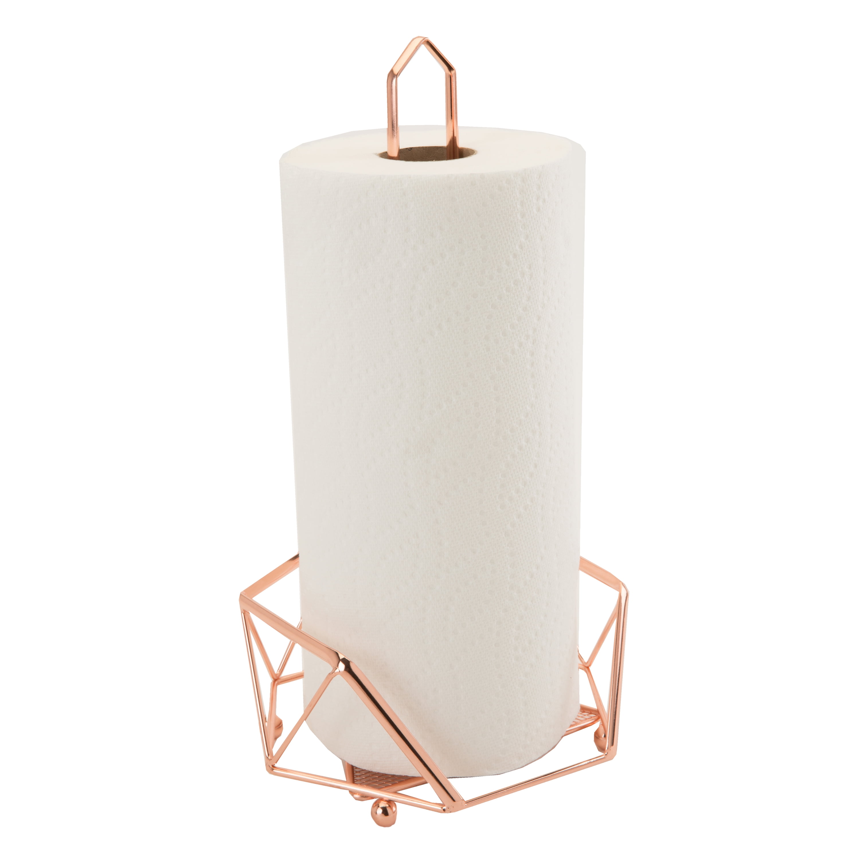 Copper & Wood Paper Towel Holder 