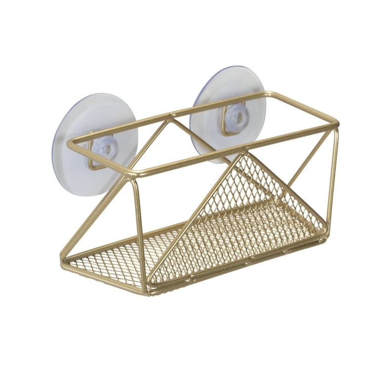 Kitchen Details Geode Sponge Holder in Satin Gold 5.9 x 2.5 x 2.4